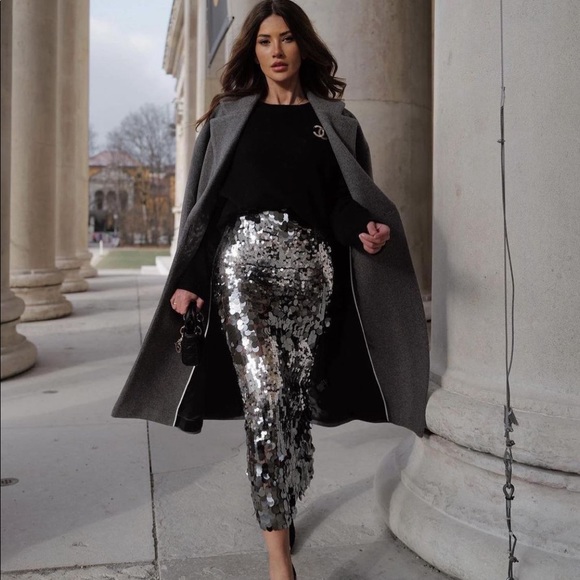 ZARA SEQUIN SKIRT - Picture 4 of 5